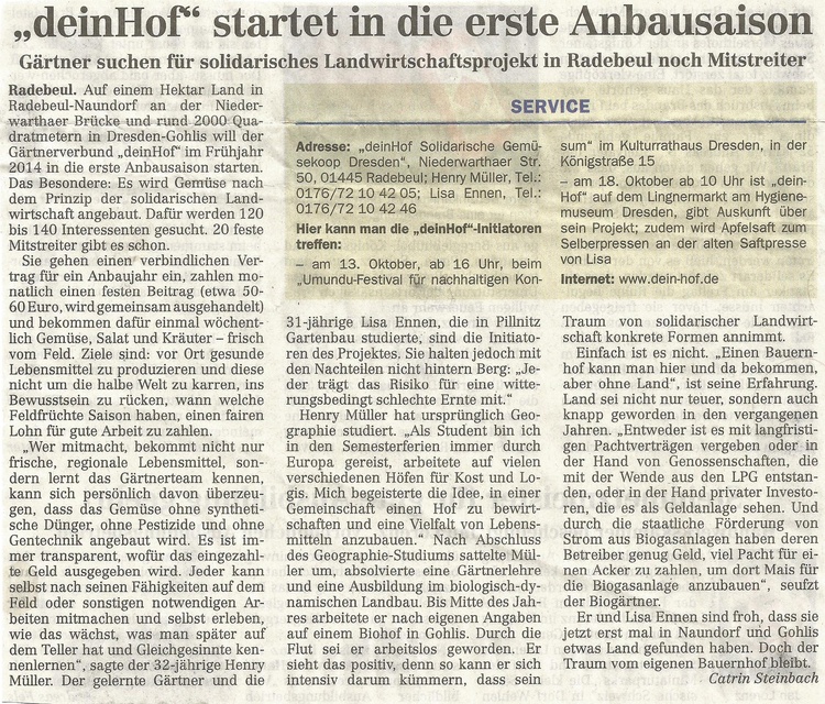 deinHof in der Presse